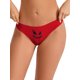 thumbnail image 1 of INSPIRE CHIC Ropa interior de tanga de Halloween para mujer sin costuras de tiro bajo con estampado de cara de fantasma divertida T-Back Panties Grande Rojo, 1 of 4