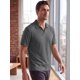 thumbnail image 4 of INSPIRE CHIC Camisa Polo de Manga Corta con Cuello en V a Rayas Verticales para Hombre S Gris Oscuro, 4 of 5