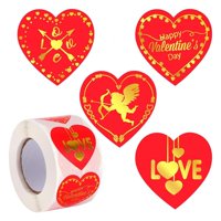 Bothyi - 500 Uds. Pegatinas De Corazón, Rollo De Etiquetas Adhesivas De Papel, Pegatinas De Amor Para Adultos Y Bodas