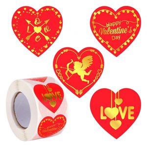 Bothyi - 500 Uds. Pegatinas De Corazón, Rollo De Etiquetas Adhesivas De Papel, Pegatinas De Amor Para Adultos Y Bodas