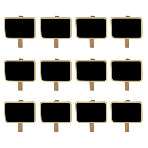 Pizarrón rectangular de 7 cm Miraclekoo – Pack de 12