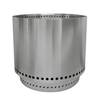 Verken - Brasero Sin Humo Brann Acero Inoxidable 304 L + Acc / 50 Cm - Plateado