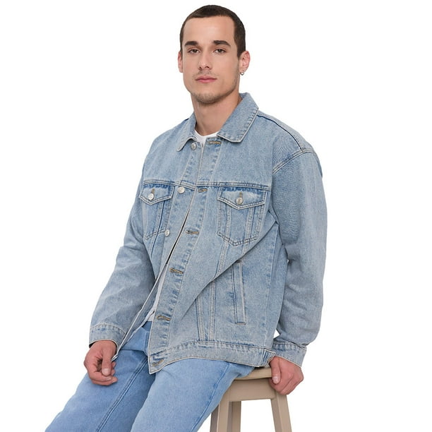 Chaqueta Hombre Azul Claro Denim Corona