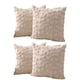 thumbnail image 2 of Juego De 4 Fundas Peluda Diseño Hojas Beige, 2 of 3