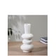 thumbnail image 1 of Jarrón de mesa decorativo de cerámica blanco “Grayson Anillos”, 1 of 3