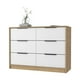 thumbnail image 3 of Comoda 4 Cajones 2 Puertas Fm-003c - Cafe Claro Y Blanco, 3 of 7
