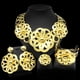 thumbnail image 5 of 4 Pzas 24K Brillantes Conjuntos de Joyería de Compromiso Boda para Mujer Collar Pulsera Aretes Anillo Conjuntos de Joyería Nupcial para Mujer Fiesta Graduación Accesorios de Disfraz, 5 of 6