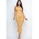 thumbnail image 2 of Saronite Vestido Largo Básico sin Mangas con Frunces Laterales y Abertura, Estilo Safari (para Mujer), 2 of 4
