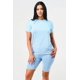 thumbnail image 2 of Conjunto Básico De Dos Piezas Basics Camiseta Top Y Shorts De Ciclista De Manga Corta Sin Costuras Y Elástico En Azul Bebé (para Mujer), 2 of 4