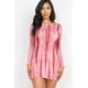 thumbnail image 2 of Vestido Ajustado con Ribete de Lechuga y Estampado Tie-dye en Color Burdeos, 2 of 4